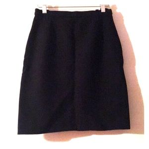 Prada black wool pencil skirt